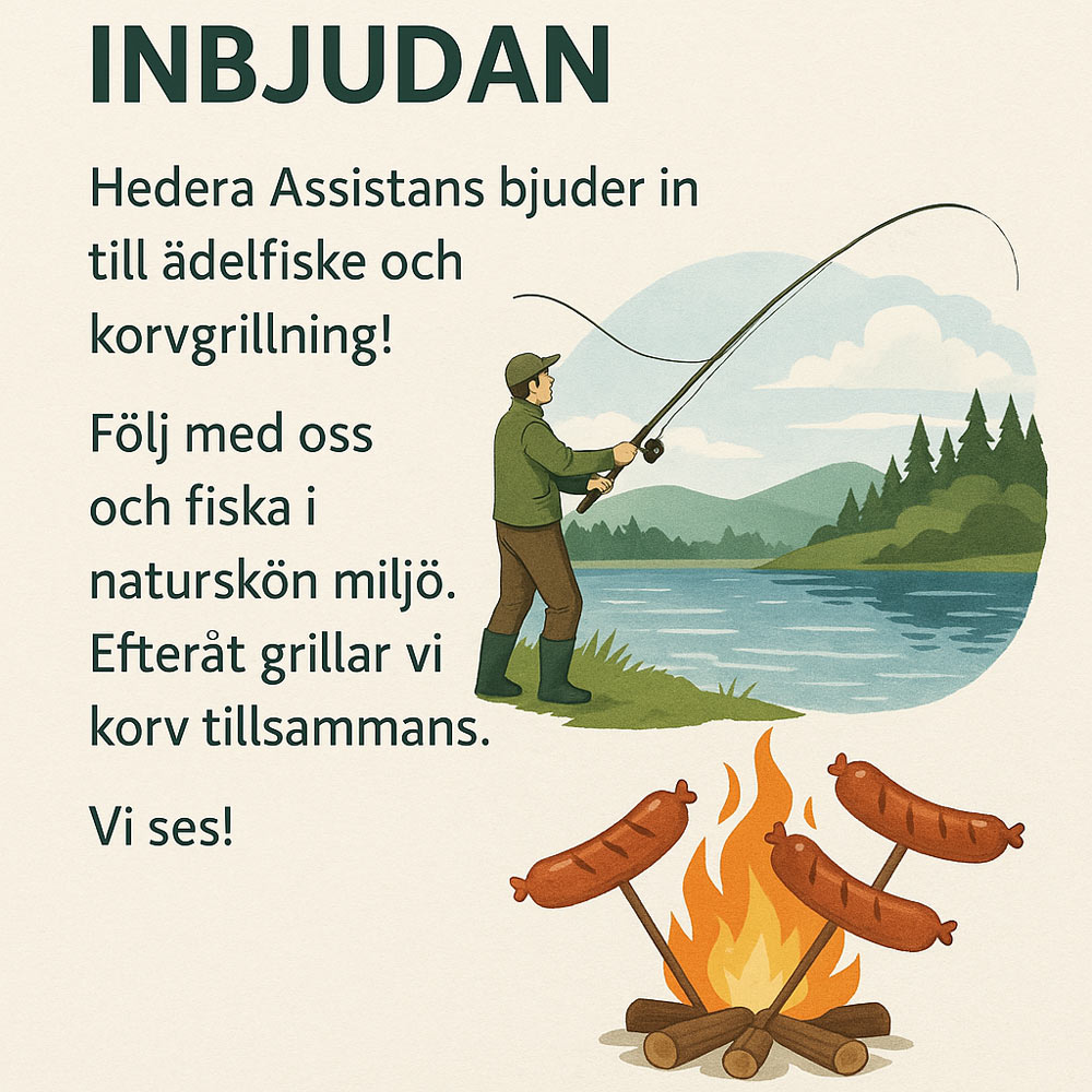 En person som fiskar