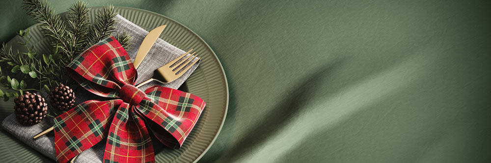 En julbordsdukning